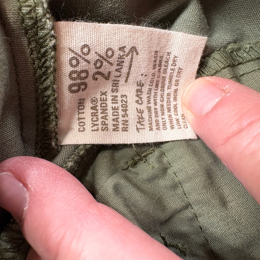 GAP Khakis Women‎ 10 Green Camo Super Skinny Ankle Zip Camouflage Pants - Picture 11 of 11